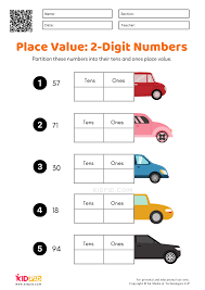 place value 2 digit numbers worksheets for grade 1 kidpid