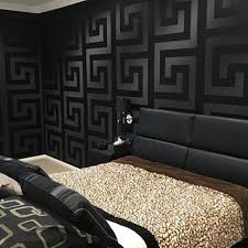 Versace Greek Key Black Wallpaper 935234 Home Decor Hull Limited Black Wallpaper Bedroom Luxury Furniture Discount Bedroom Furniture