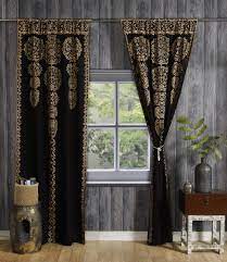 5 out of 5 stars. Black Gold Mandala Medallion Moroccan Window Curtains Etsy