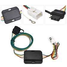 The plug is constructed from durable materials to protect the wiring. Mgaxyff 4 Pin 12v Us Trailer Hitch Wiring Tow Harness Power Controller Plug 4 Pin Us Trailer Plug Trailer Plug Walmart Com Walmart Com