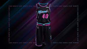 The miami heat revealed their vice versa jerseys on wednesday, writing the look is fit for the future. the vice city edition jerseys are blue and pink the team's website explains the meaning behind the jersey, saying, in 2017, vice was born: Miami Heat Reveals Fire New Miami Vice Uniforms