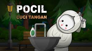 Anak sulit pakai masker dan cuci tangan pakai tips dari najelaa ini halaman all kompas com. Download Pocil Cuci Tangan Kartun Lucu Encip Pocil Animasi Horor Lucu Indonesia Daily Movies Hub