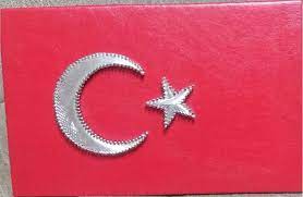 deri arka destekli turk bayragi serdi filografi bayrak bayrak deri serum