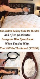 She Spilled Baking Soda On The Bed And After 30 Minutes Everyone Was Speechless When You See Why You Will Do The Same Video Baking Soda Cleaning Cleaning Hacks