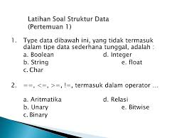 Check spelling or type a new query. Soal Dan Jawaban Struktur Data Bsi