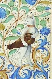 Cats Back Then Played Musical Instruments Art Illuminated Manuscript Medieval Art