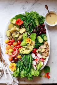 Spring Nicoise Salad With Green Beans And Shallot Vinaigrette Recipe Spring Salad Nicoise Salad Nicoise Salad Recipe