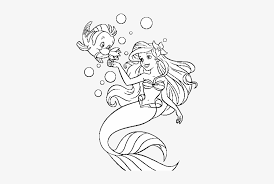 By best coloring pagesjanuary 10th 2017. Little Mermaid And Flounder Coloring Page Transparent Png 600x470 Free Download On Nicepng
