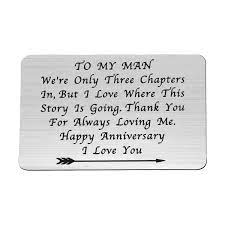 Your 3rd anniversary gift is a special surprise for your wife, if you are following the traditional list then your gift will be made from leather Buy 3 Years Anniversary Gift For Him To My Man Wallet Insert For Boyfriend Husband 3rd Leather Wedding Dating Anniversary Gift To My Man 3th At Amazon In