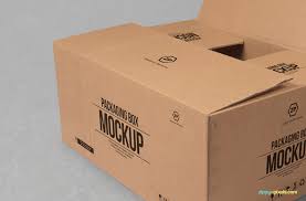 Free cargo delivery cardboard box mockup. Free Cardboard Box Mockup Zippypixels