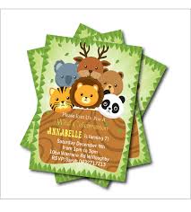 Greeting Cards Party Supply Greeting Cards Invitations Lot Jungle Safari Zoo Baby Shower Theme Birthday Party Animals Invitations Ciasaojorge Com