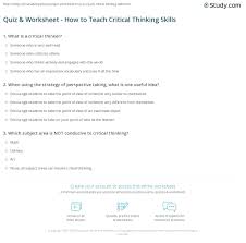 Only true fans will be able to answer all 50 halloween trivia questions correctly. Quiz Worksheet How To Teach Critical Thinking Skills Study Com
