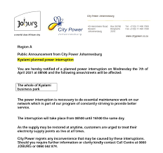 #city_power reference cp2325324 problem still persist, please help,fridge contents rotting, 4th day without electricity. Citypowerjhb On Twitter Updates Joburgservice Kyalamiplannedoutage Kindly Be Notified Of A Planned Power Interruption On Wednesday The 7th Of April 2021 From 08 00 Until 16 00 Hn Https T Co Dxwqgtdav7