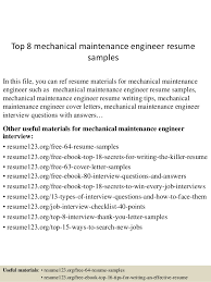 How to make a perfect cv for a mechanical engineer. Top 8 Mechanical Maintenance Engineer Resume Samples
