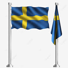 La bandera de suecia es azul con amarillo escandinavo (o nórdicos) cruz, que se extiende de izquierda a derecha y de arriba. Cruz Ondeando La Bandera Sueca Sobre Fondo Azul Suecia Bandera Nacional Dia De La Independencia Png Y Psd Para Descargar Gratis Pngtree