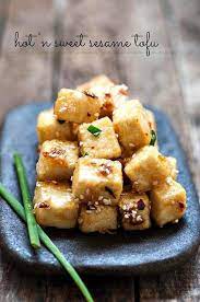 Hot And Sweet Sesame Tofu Recipe By Nagalakshmi Viswanathan Recipe Tofu Tofu Recipes Sesame Tofu