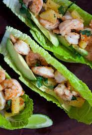 Pineapple Shrimp Lettuce Wraps My Healthy Dish Recipe Healthy Light Lunches Shrimp Lettuce Wraps Pineapple Shrimp