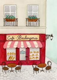 French Bakery Watercolor Illustration By Victoria Scobbie Watercolor Illustration Cafe Art Paris Illustration