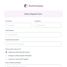 direct deposit form template formstack