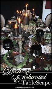 A silk light grey rug sits proud under a 12. Witches Dinner Party Halloween Table Samhain Celebration Me And Annabel Lee