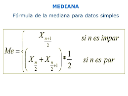 Resultado de imagen para la mediana formula
