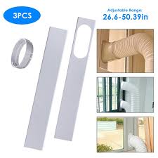 A portable air conditioner is similar to a window air conditioning system in more ways than one. Meterk 3pcs Window Seal Kit For Exhaust Hose Slide Window Plate With Circular Exhaust Duct Interface 26 6 50 39in Adjustable Length Window Vent Kit For Portable Air Conditioner Walmart Com Walmart Com