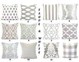 Tan Taupe Pillow Covers Decorative Throw Pillows Cushions Ecru Taupe Tan White Berlin Manchester Taupe Pillow White Decorative Pillows Decorative Pillow Covers