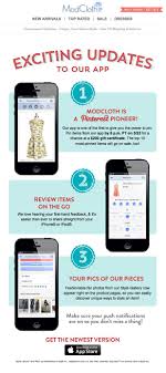 Modcloth Download The App Features Email Newsletter Design Email Marketing Inspiration Email Design Inspiration