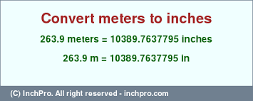 263 9 M In Inches Convert 263 9 Meters To Inches Inchpro Com