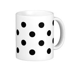 Black And White Coffee Mugs Seeing Spots Simple Black Dots On White Mug Mugs Black And White Coffee White Coffee Mugs