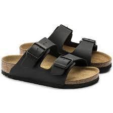 Birkenstock Arizona White Leather Two Strap Sandals Arizona Birko Flor Black Flip Flop Shoes Boy Shoes Two Strap Sandals