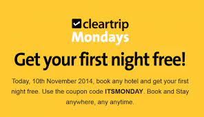Go back to stays.io and proceed to check out with filling the all these discount coupon codes and are totally free. Cleartrip First Night Free Minimum 2 Night Reservation Up To 136 Discount Book Today Loyaltylobby