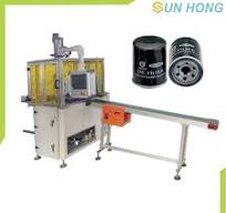 Spin on Oil Fuel Filter Sealing Semi Automatic Filter Seaming Machine