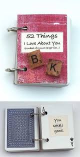 52 Things I Love About You Book Made With Playing Cards Diy Valentines Day Projects In 2020 Valentine S Day Diy Valentines Diy Diy Gift