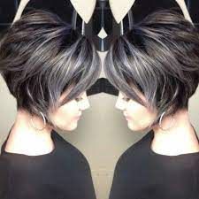Grey Gorgeousness By Kaitlyn J Frank Professional Hairstylists Short Hair Color Short Hair Styles Hair Highlights