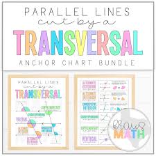 Transversals Angle Relationships Posters Math Anchor Charts