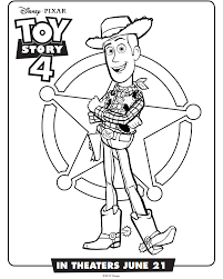 woody toy story 4 coloring page free printable coloring pages for kids