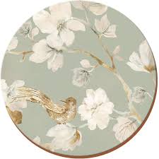 This weeks' florist's choice includes 5 stems of purple alstroemeria, 5 pink roses and 5 deco mums, this magnificent box of fresh flowers can be delivered. Creative Tops 5162895 Duck Egg Floral 4 Piece Set Of Premium Cork Backed Round Coasters By 12 Cm 4a Amazon Co Uk Kitchen Home