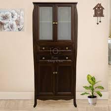 Cm 63x176hx34 realizzata con pregiato legno massello di pioppo cassetti in multistrato pomelli in ceramica 1 anta in vetro. Colonna Bagno Arte Povera In Stile Classico Mobile Salvaspazio Noce Bathroom Furniture Sets Apexlab Home Garden