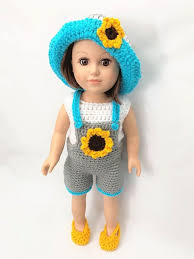 Make baby doll clothes for american girl, bitty baby, welliewishers, and more with these free sewing patterns. 18 Doll Crochet Pattern Sunflower Overall Shorts Etsy In 2021 Crochet Doll Clothes Patterns 18 Inch Doll Clothes Pattern Crochet Doll Clothes Free Pattern