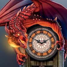 The Bradford Exchange Sculptural Dragon Wall Clock with Gothic Cathedral  Case Lights Up and Roars : Amazon.co.uk: Home & Kitchen