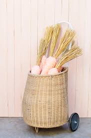 Large woven rattan baskets on wheels. Collectible Baskets That Will Last A Lifetime Martha Stewart