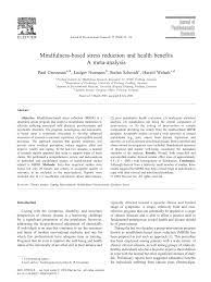 Pdf Grossman P Niemann L Schmidt S Walach H Mindfulness Based Stress Reduction And Health Benefits A Meta Analysis J Psychosom Res 57 35 43