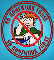 Image result for no homework pictures"