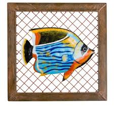 Maybe you would like to learn more about one of these? Wind Weather Handcrafted Framed Metal Fish Wall Art Blue Target