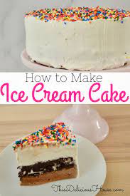 Easy Ice Cream Cake Recipe Just 5 Ingredients Recipe Diy Ice Cream Cake Easy Ice Cream Cake Ice Cream Cake Recipe Easy