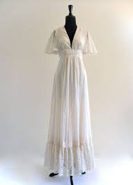 Boho Ivory Lace Flutter Hippie Cotton Gauze Goddess Empire Etsy Hippie Dresses Wedding Dresses Hippie Dresses