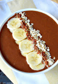 Smoothie Bowl Vegan A La Caroube Smoothie Bol Alimentation Chocolat Sain