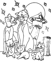 Nice Family Disney The Aristocats Coloring Page Disney Coloring Sheets Cartoon Coloring Pages Owl Coloring Pages