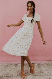 Moroccan Dotted Smock Dress In 2020 Modest Summer Dresses Smock Dress Nice Dresses